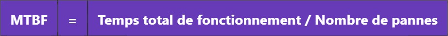 MTBF – Durée moyenne entre pannes MTBF – Durée moyenne entre pannes