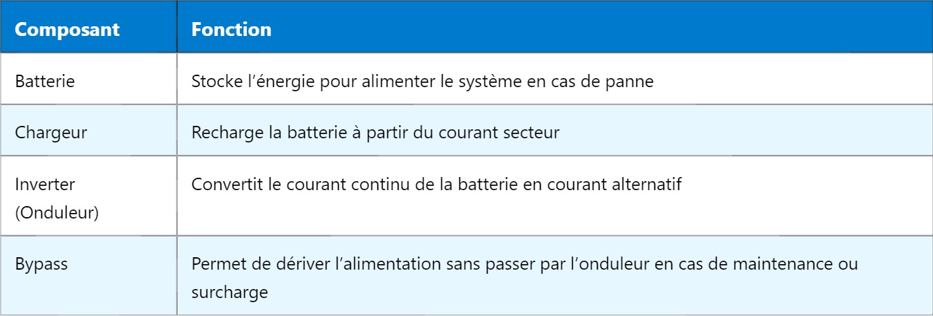 UPS : Alimentation Sans Interruption